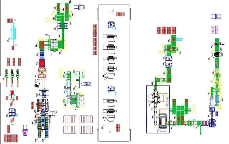 Sistemas de Automatización - Lines for automation systems - plant for 2 layers parquet production